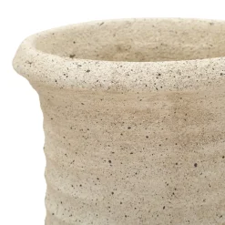 Vaso Beige Finitura Effetto Sabbia Diametro 14 cm, - Fati