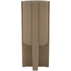 Vaso Beige Finitura Geometrica, - Fatigava