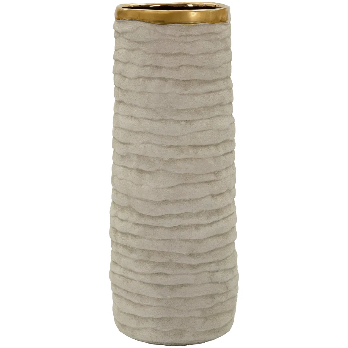 Vaso Beige oro Finitura Naturale Colore Struttura oro, - Fasezaha