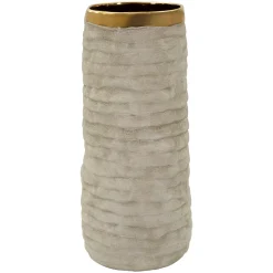 Vaso Beige oro Finitura Naturale Colore Struttura oro, Diametro 11 cm - Fasimo