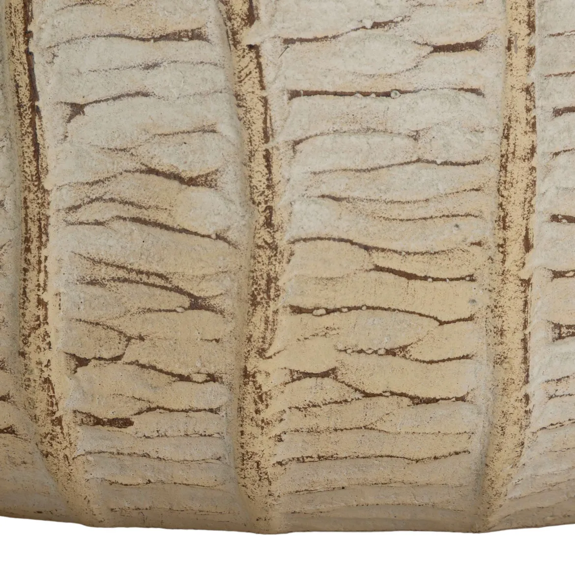 Vaso Beige Texture Verticale Effetto Legno Diametro Vaso Grande: 26.5, Vaso Medio: 20.5, Vaso Piccolo: 16.5 cm, - Bava