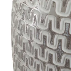 Vaso Bianco Argento Colore Struttura Argento Diametro 7 cm, - Elian