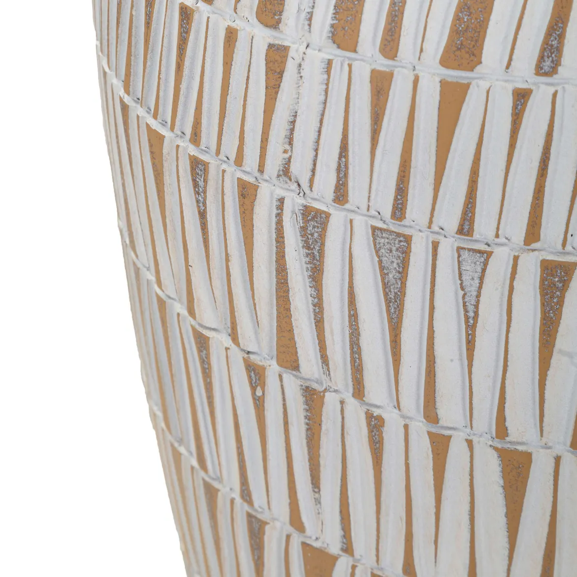 Vaso Bianco Beige Colore Struttura Beige Diametro 12 cm, - Rugero