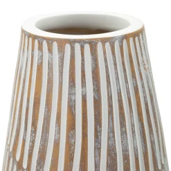 Vaso Bianco Crema Beige Colore Struttura Beige Diametro 6 cm, Sfumatura Colore Struttura Crema - Padsto
