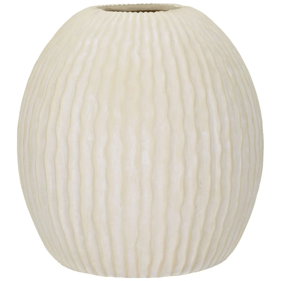 Vaso Bianco Crema Texture Irregolare Diametro 12.5 cm, Sfumatura Colore Struttura Crema - Galo