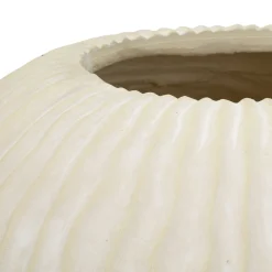 Vaso Bianco Crema Texture Irregolare Diametro 12.5 cm, Sfumatura Colore Struttura Crema - Galo