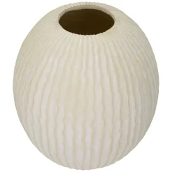 Vaso Bianco Crema Texture Irregolare Diametro 12.5 cm, Sfumatura Colore Struttura Crema - Galo