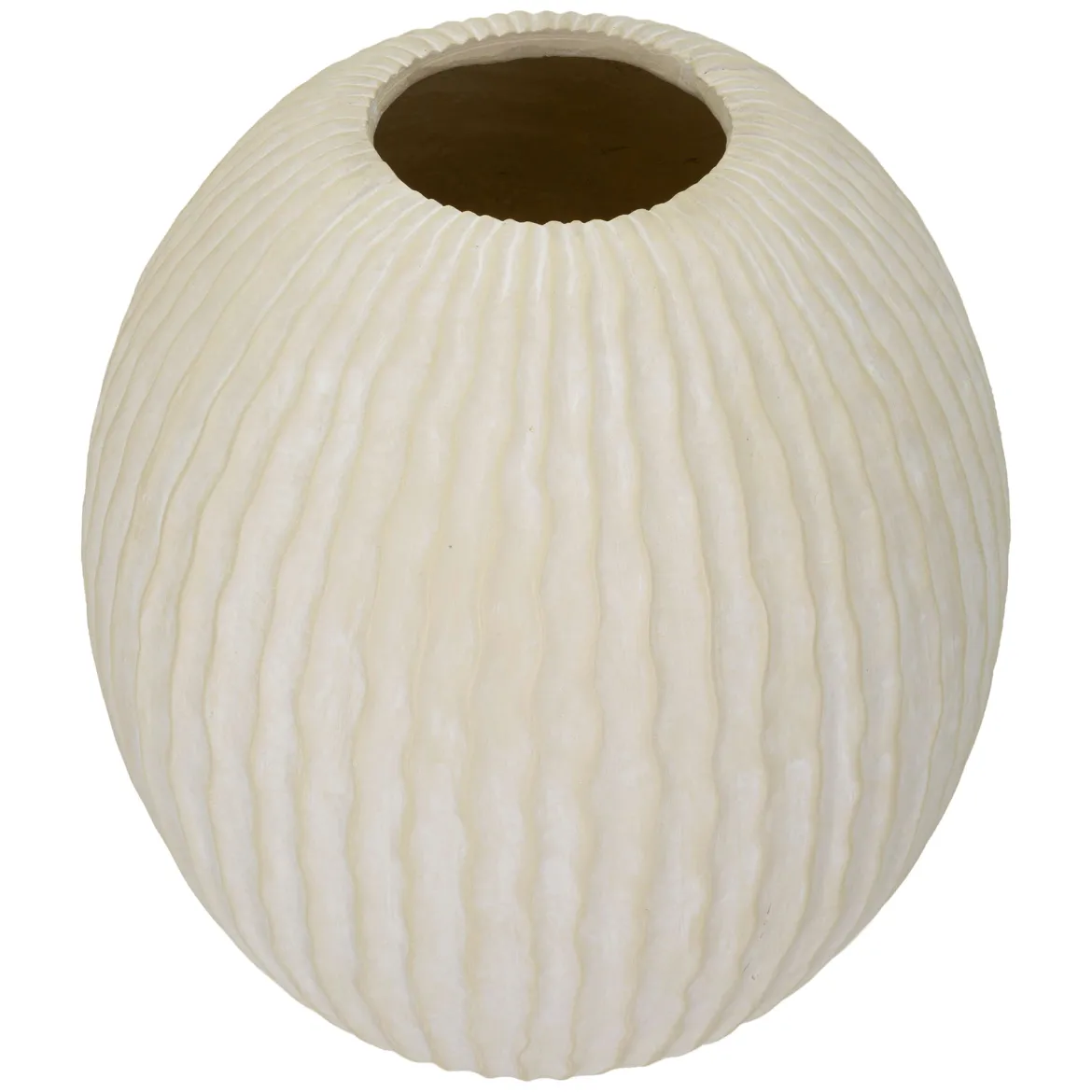 Vaso Bianco Crema Texture Irregolare Diametro 12.5 cm, Sfumatura Colore Struttura Crema - Galo