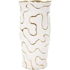 Vaso Bianco oro Colore Struttura oro, - Banenoha