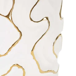 Vaso Bianco oro Colore Struttura oro, - Banisilo