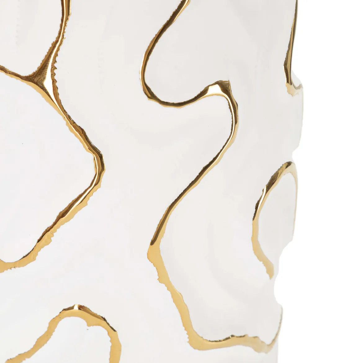 Vaso Bianco oro Colore Struttura oro, - Banisilo