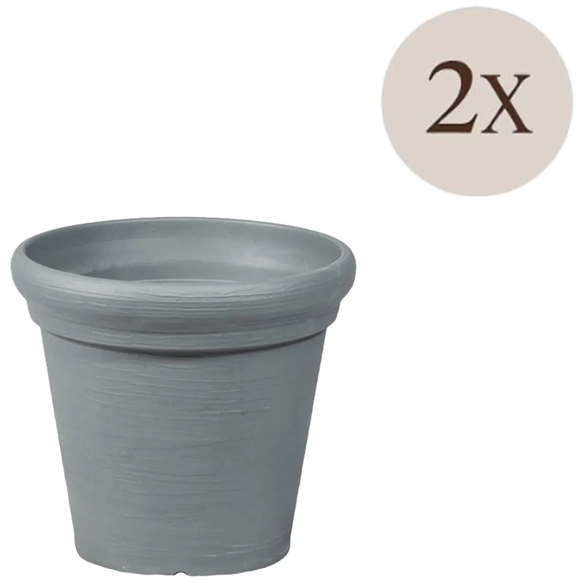 Vaso Grigio set 2 Vasi, Made in Italy - Townley