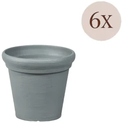 Vaso Grigio set 6 Vasi, Made in Italy - Townley