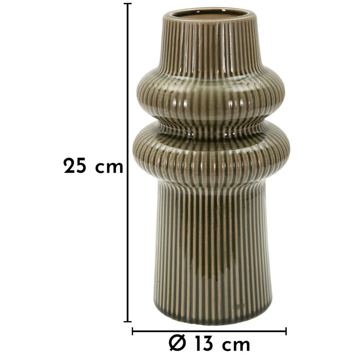 Vaso Marrone Nero Colore Struttura Nero Diametro 5.5 cm, - Gahare