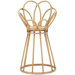 Vaso Marrone Rovere Portavaso Finiture in Rattan Materiale Struttura in Plastica, Sfumatura Colore Struttura Rovere - Damesala