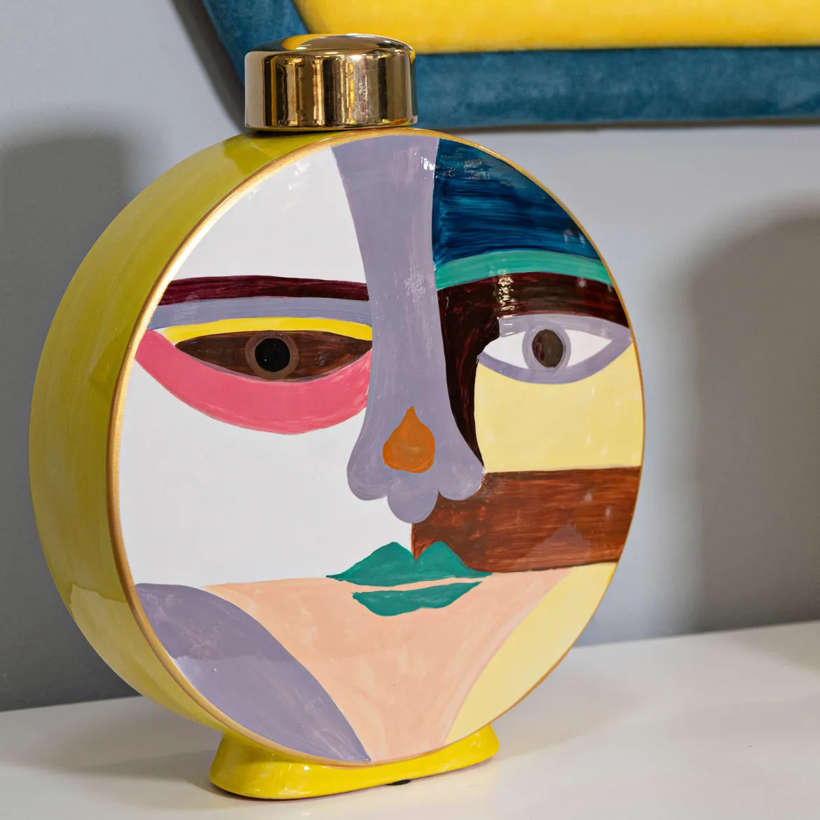 Vaso Multicolore Disegno Moderno Diametro 8 cm, - Baroneka