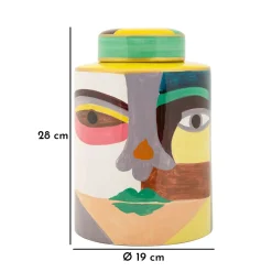 Vaso Multicolore Disegno Moderno Diametro 8 cm, - Basa