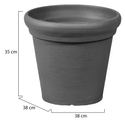 Vaso Nero Antracite set 2 Vasi, Made in Italy - Lou