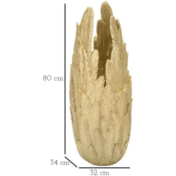 Vaso oro Disegni con Piume, - Bamopa
