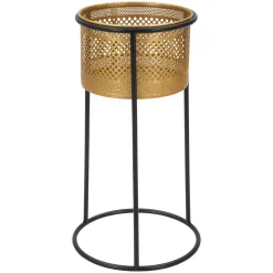 Vaso oro Nero Portavaso Rimovibile Colore Struttura Nero, - Juayua