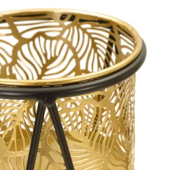 Vaso oro Nero set 2 Vasi, Portavasi Rimovibili Colore Struttura Nero, - MaeHon