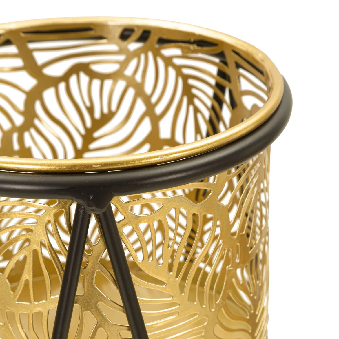 Vaso oro Nero set 2 Vasi, Portavasi Rimovibili Colore Struttura Nero, - MaeHon
