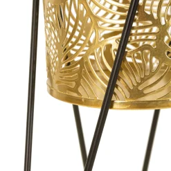 Vaso oro Nero set 2 Vasi, Portavasi Rimovibili Colore Struttura Nero, - MaeHon