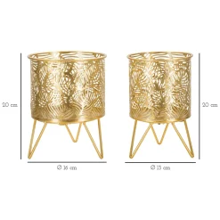 Vaso oro set 2 Vasi, Portavasi Rimovibili, - Aitut