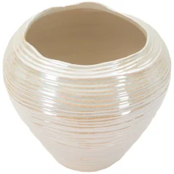 Vaso Rosa Bianco Crema Finitura Effetto Materico Colore Struttura Bianco, Sfumatura Colore Struttura Crema - Batobamo