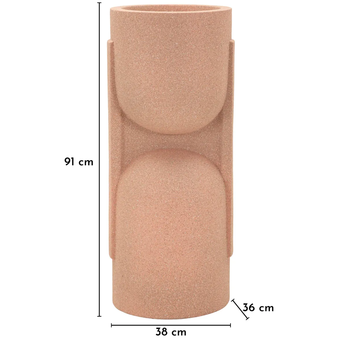 Vaso Rosa Design Futurista, - Fatomi
