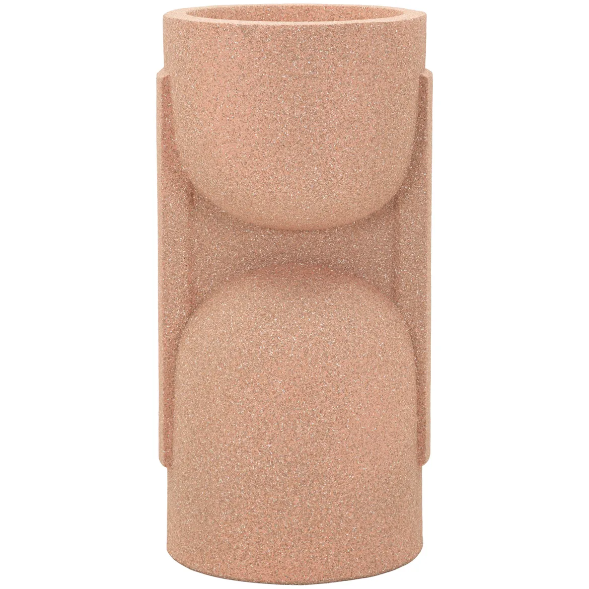 Vaso Rosa Finitura Geometrica, - Fatone