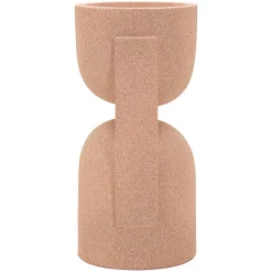 Vaso Rosa Finitura Geometrica, - Fatone