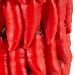 Vaso Rosso Disegni con Peperoncini Diametro 13 cm, - Elmo