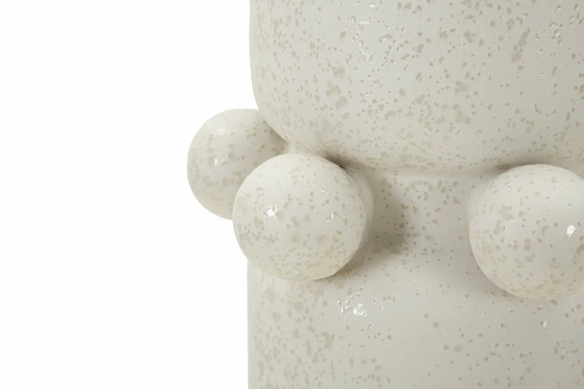 Vaso Tom, Crema, 16x16 h41 cm