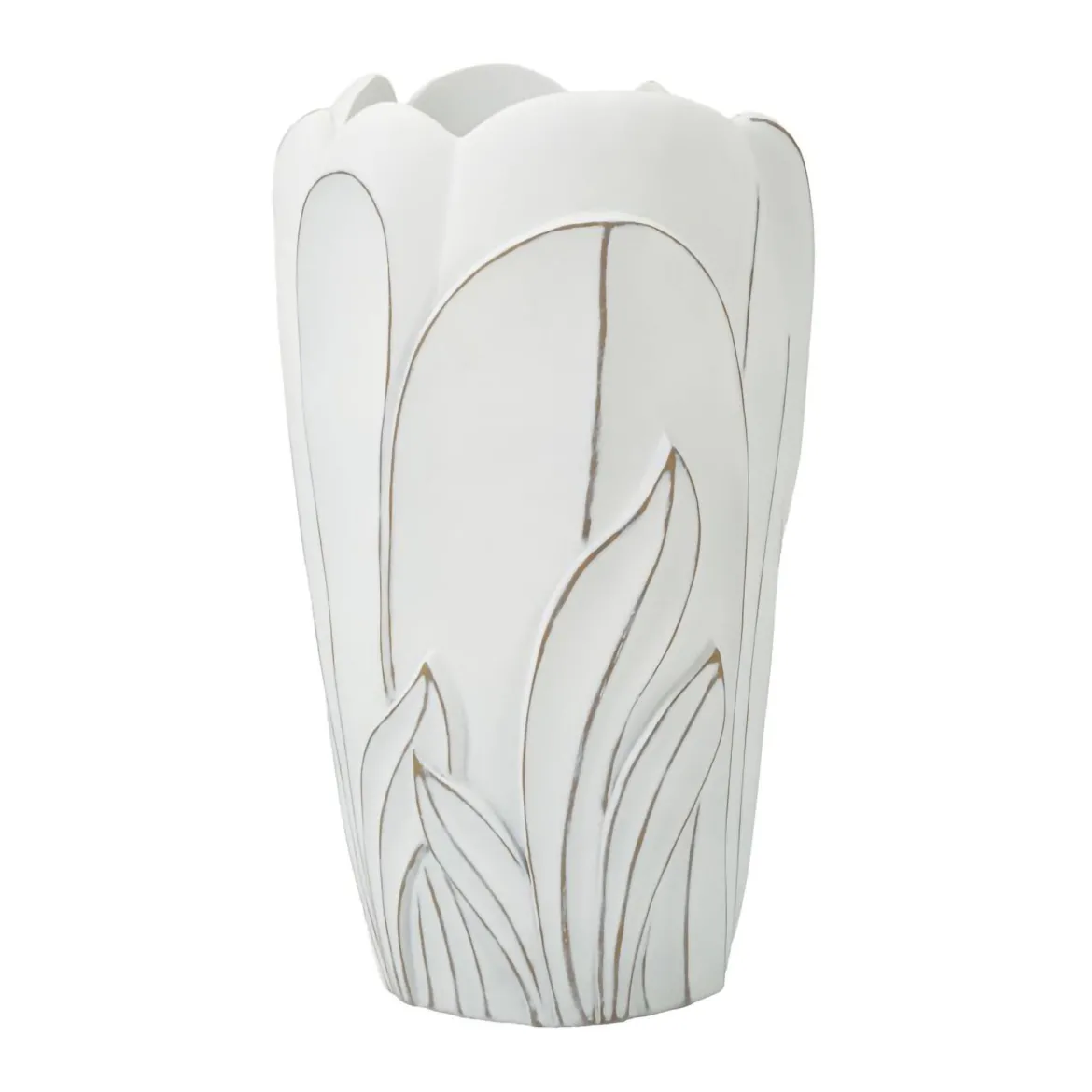 Vaso Tramigna, 29x29 h48 cm, Bianco