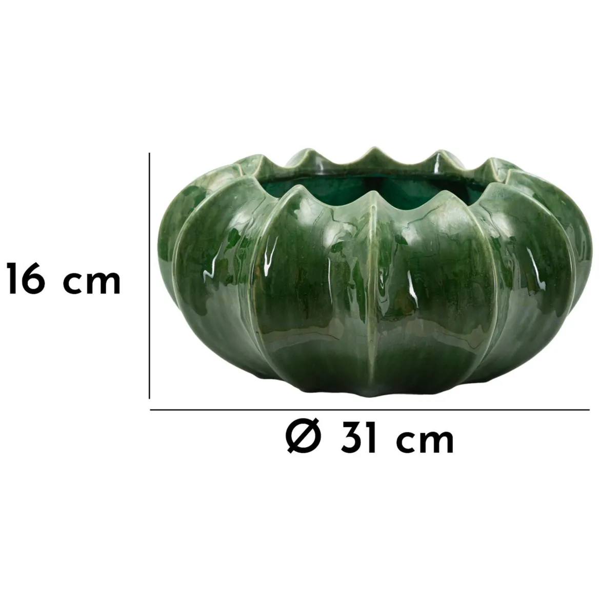 Vaso Verde Disegno con Cactus Diametro 7.5 cm, - Fafamofa