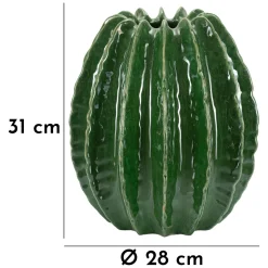 Vaso Verde Disegno con Cactus, - Baseva
