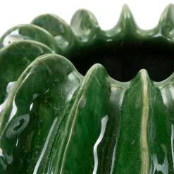 Vaso Verde Disegno con Cactus, - Baseva