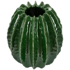 Vaso Verde Disegno con Cactus, - Baseva