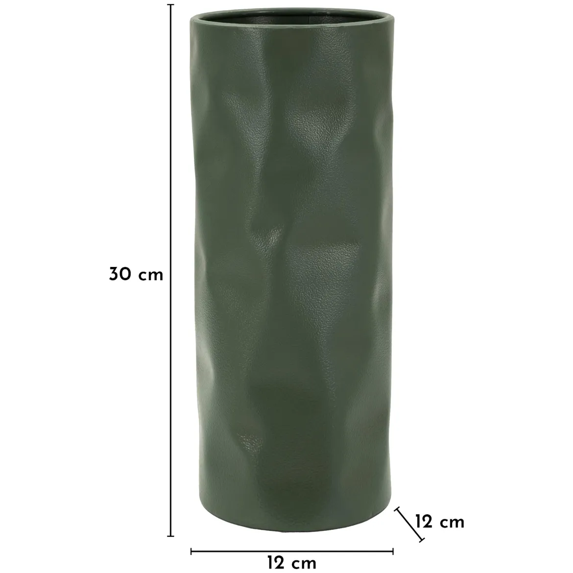 Vaso Verde Finitura Effetto Materico, - Fasani