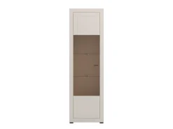 Vetrina Beige Nero 4 Ripiani Un'anta 35x32x168h cm, 5 Vani - Roburent