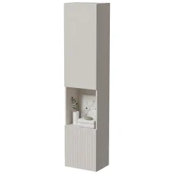 Vetrina Beige 4 Ripiani 5 Vani 39.9x29.8x180h cm, 2 Ante - Botte