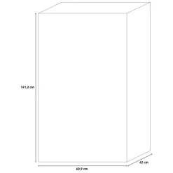 Vetrina Bianco Lucido 3 Ripiani 2 Cassetti 60.9x42x161.2h cm, 2 Ante - Uffugo