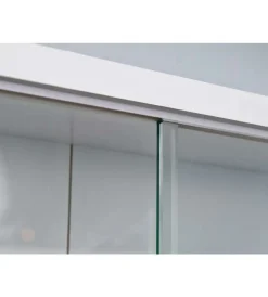 Vetrina Bianco 4 Ripiani 2 Ante 60x80x10h cm, 5 Vani - Oulx