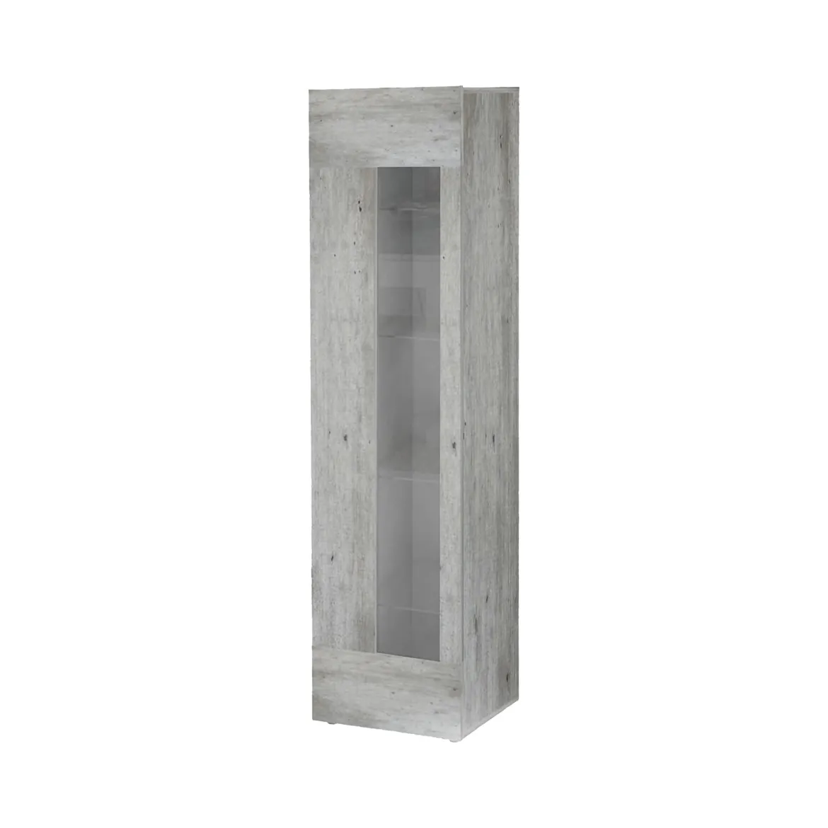 Vetrina finitura rustica 45x34x162h cm cemento - Adatka