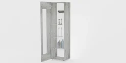 Vetrina finitura rustica 45x34x162h cm cemento - Adatka