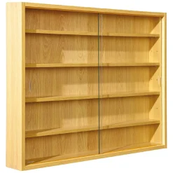 Vetrina Marrone 4 Ripiani 2 Ante 80x10x60h cm, 5 Vani - Samolaco