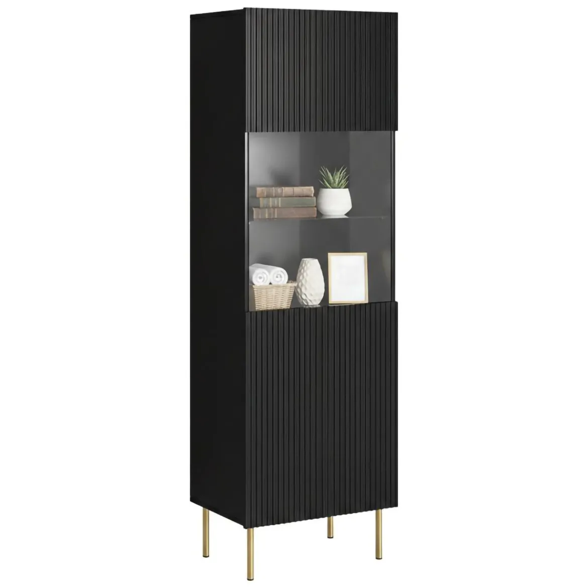 Vetrina Raccuja, 60x42 h183 cm, Nero
