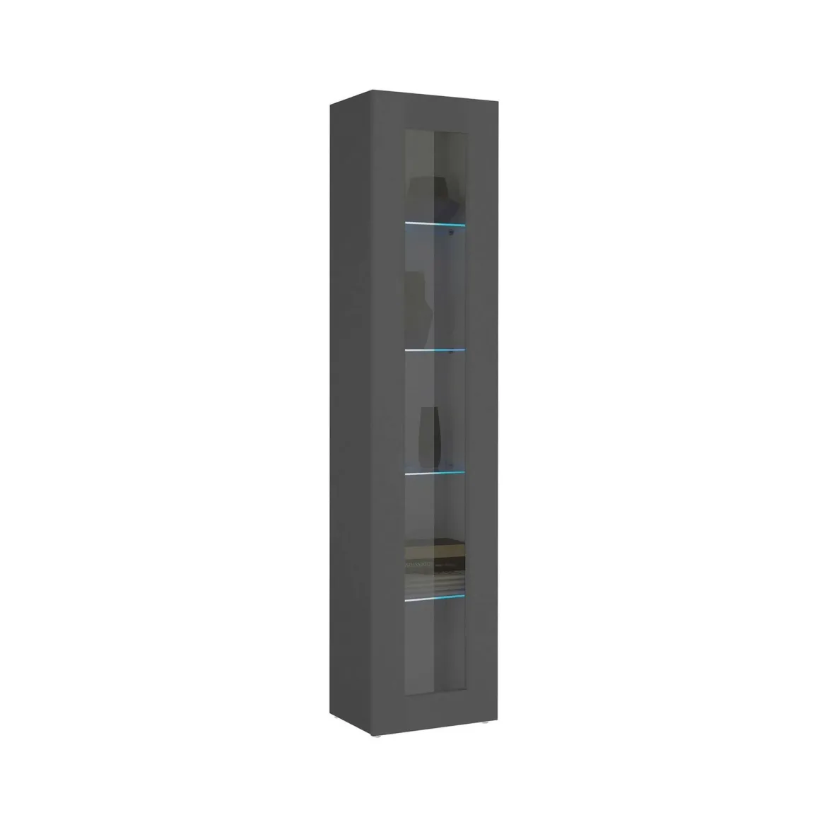 Vetrina stretta ingresso 40x30x180h cm antracite - Arnika