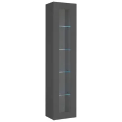 Vetrina stretta ingresso 40x30x180h cm antracite - Arnika